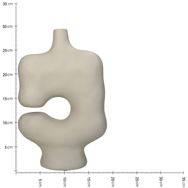 Beige Vase Polyresin