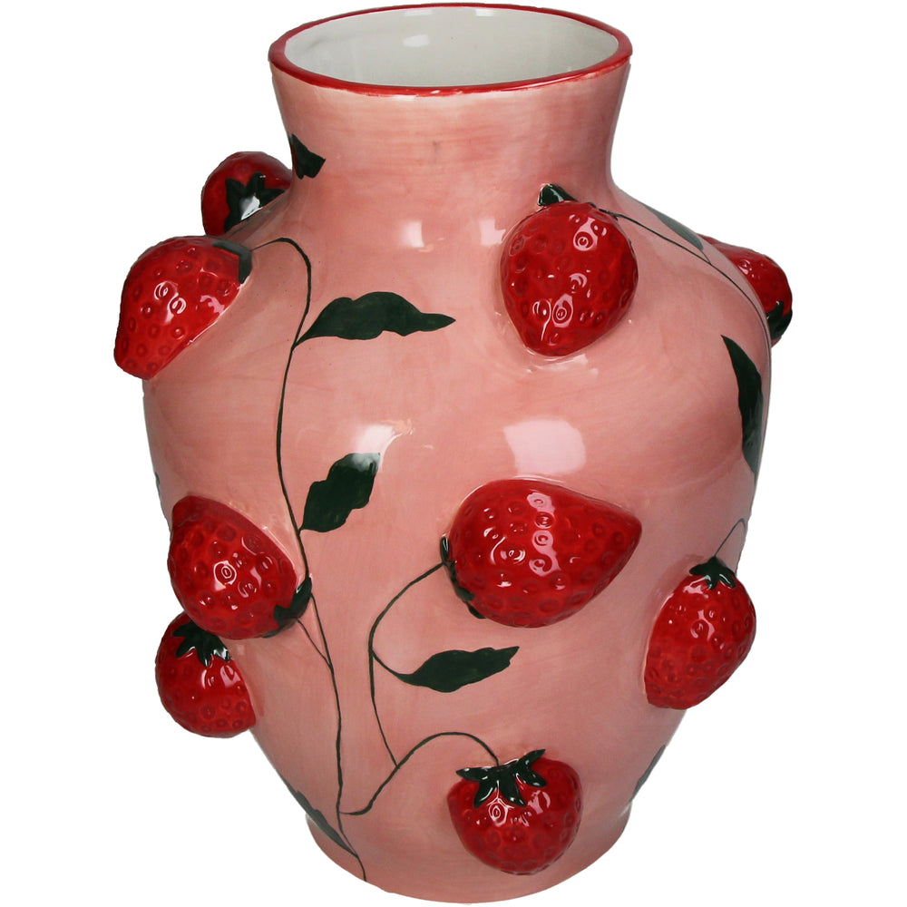 Strawberry Ceramic Vase