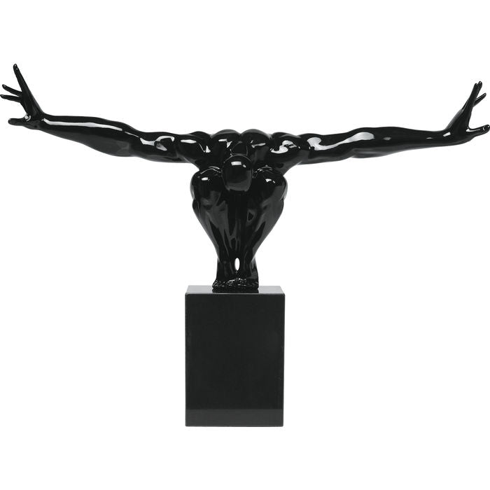 Black Athlete Decorative Figurine Acrylic 75×23×52 cm