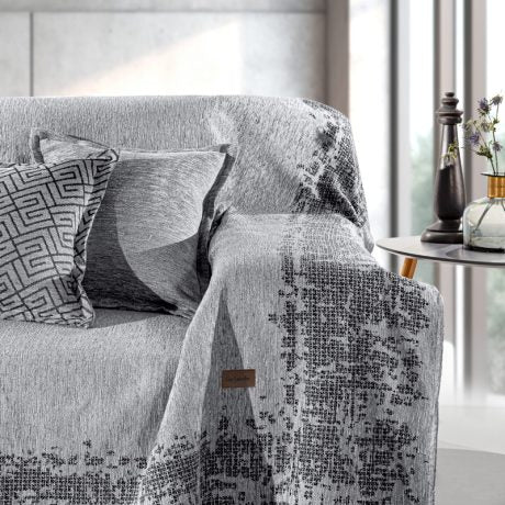 Omnia Silver Sofa Throw - Guy Laroche Paris
