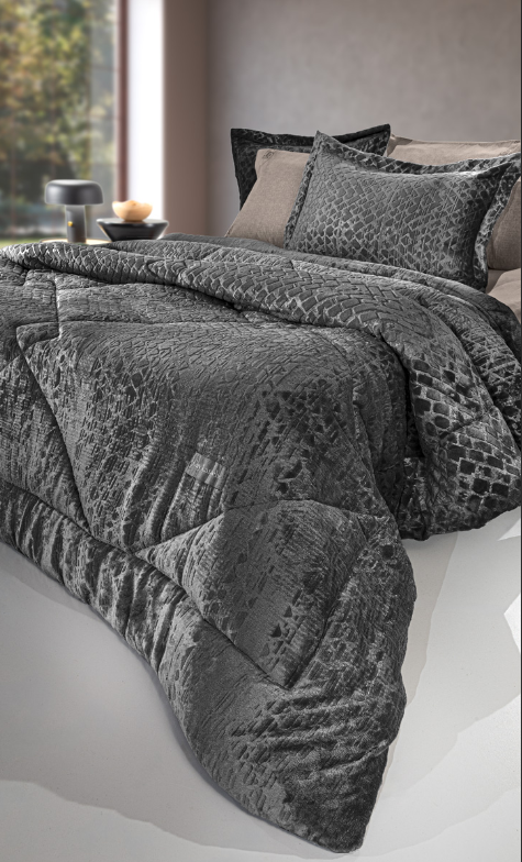 Surreal Anthracite Reversible Quilt – Guy Laroche Paris