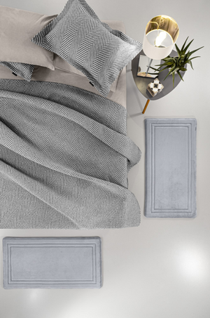 Guy Laroche Softy Silver Carpet Set Of 2