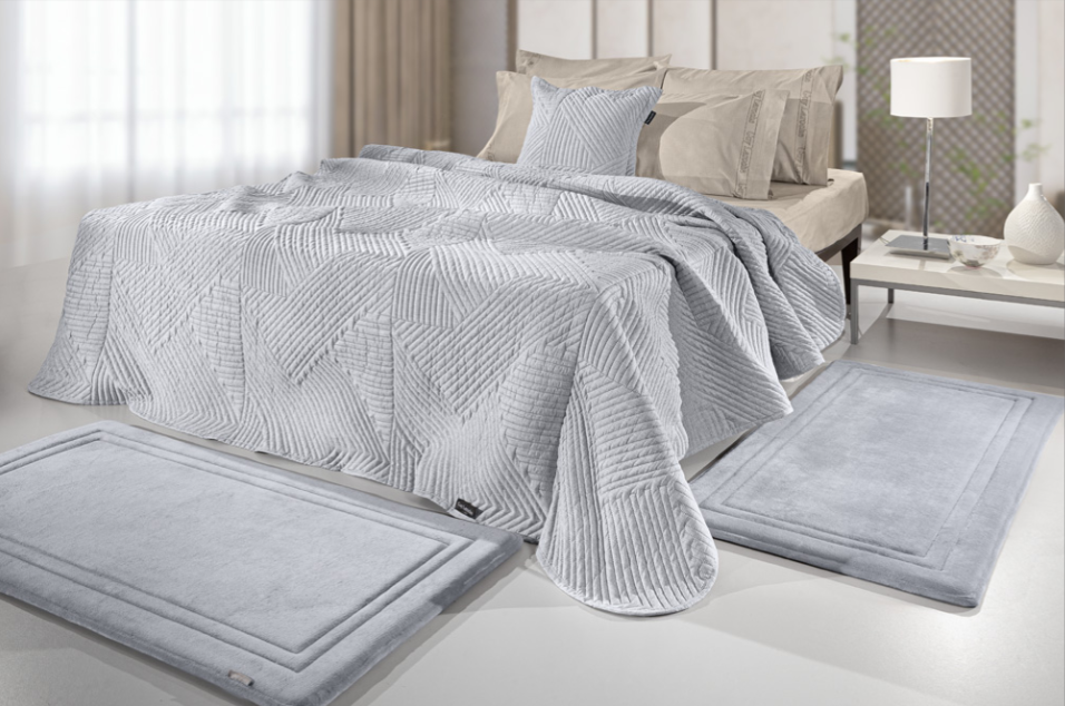 Guy Laroche Softy Silver Carpet Set Of 3