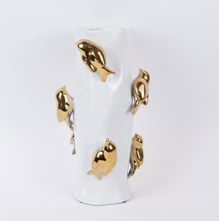 White & Gold  Vase