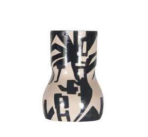 Beige & Black Vase