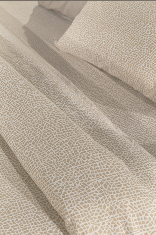 Mira Mocca Flannel 4-Piece Fitted Sheet Set