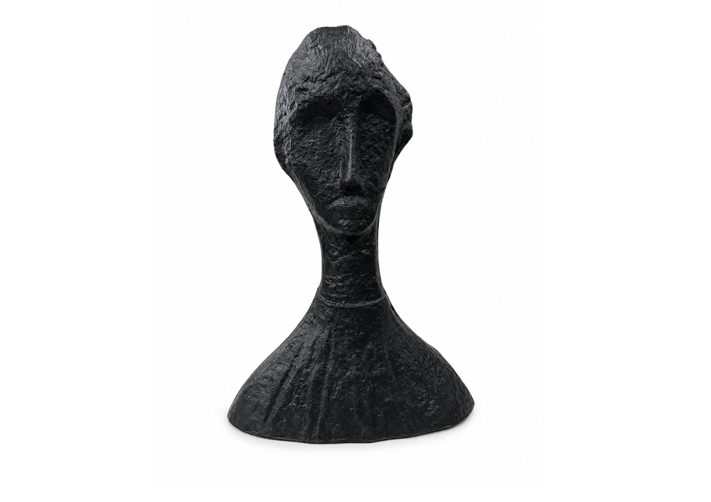 Black Abstract Bust Sculpture