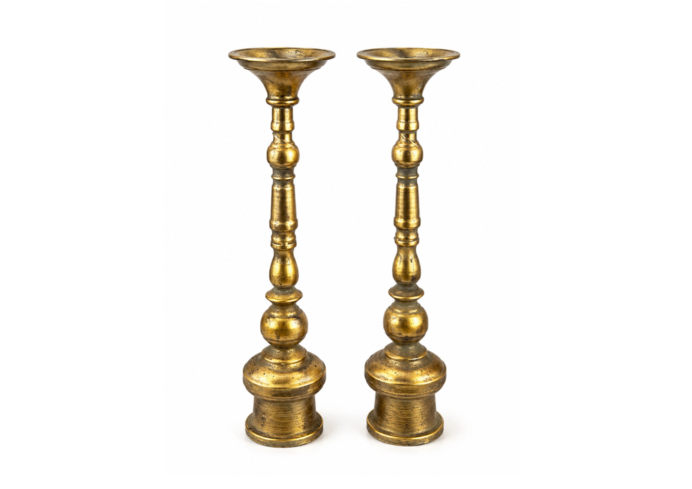 Antique Gold Candle Holder