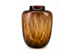 Amber Glass Decorative Vase