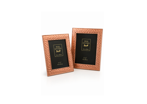 Hammered Copper Frames on White