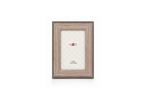Elegant Beaded Wood Photo Frame