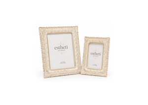 Ornate Ivory and Gold Photo Frames