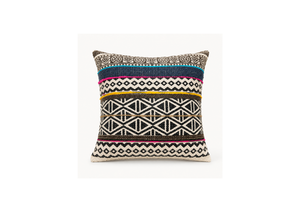Boho Geometric Woven Cushion