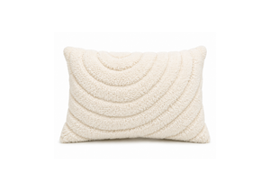 Ivory Tufted Ripple Cushion