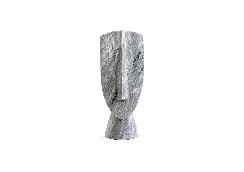 Minimalist Marble Face Sculpture