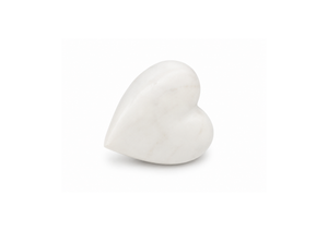 Polished Marble Heart on White