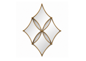 Geometric Gold Wall Mirror