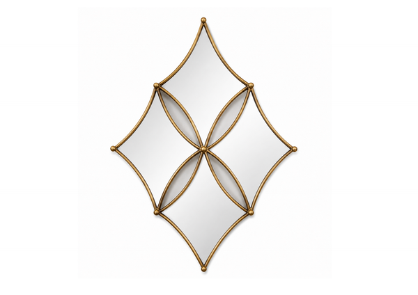 Geometric Gold Wall Mirror