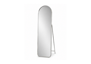 Sleek Silver Arched Standing Mirror