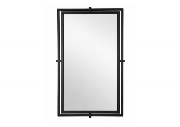 Modern Black Framed Wall Mirror