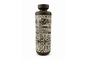 Tribal Geometric Ceramic Vase