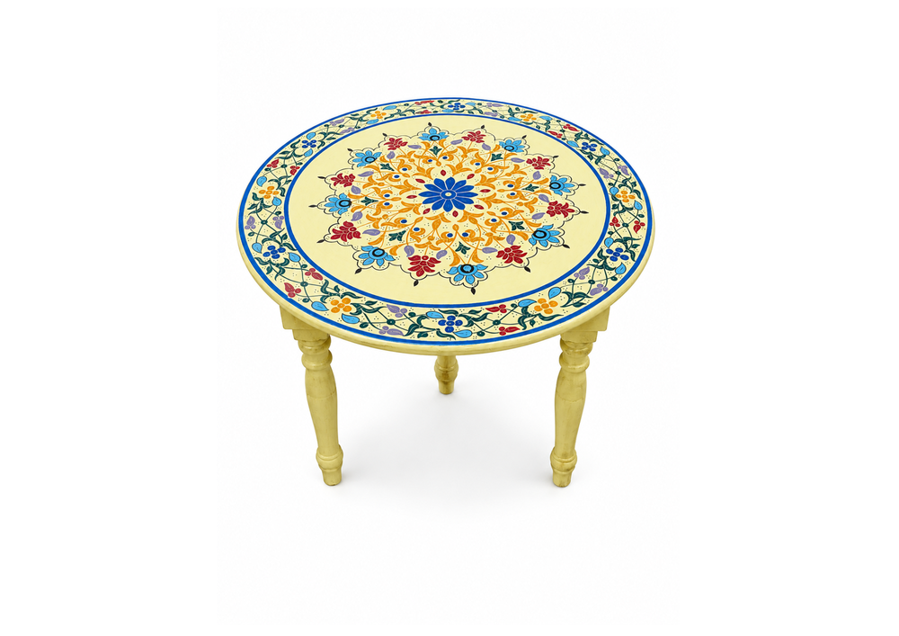 Ornate Floral Mandala Table