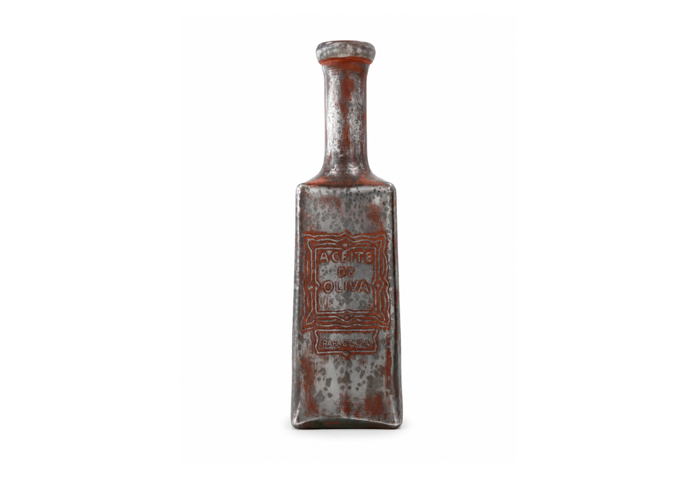 Decorative Metal Olive Oil Bottle