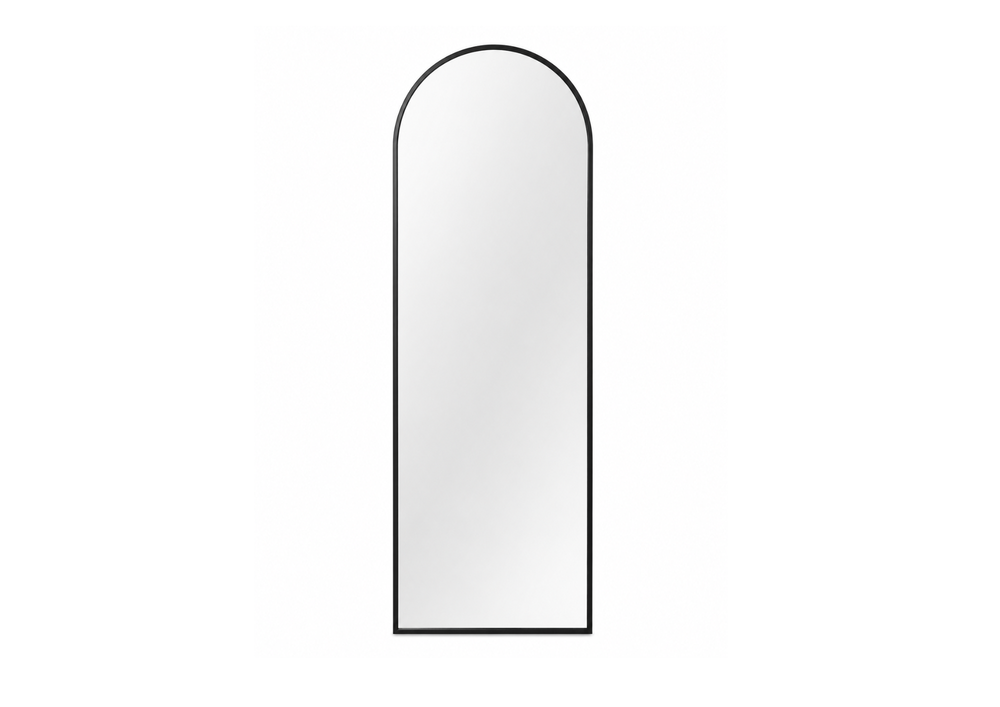 Minimal Arched Black-Framed Mirror