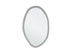 Oval Wall Mirror Grey