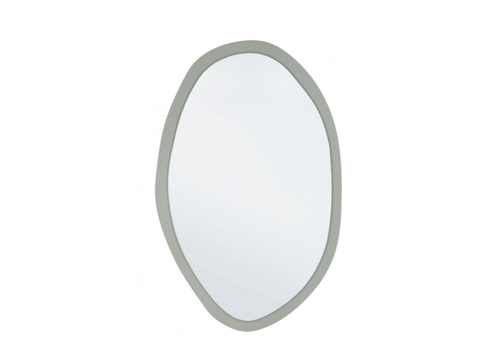 Oval Wall Mirror Grey