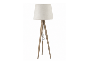 Wooden Tripod Floor Lamp