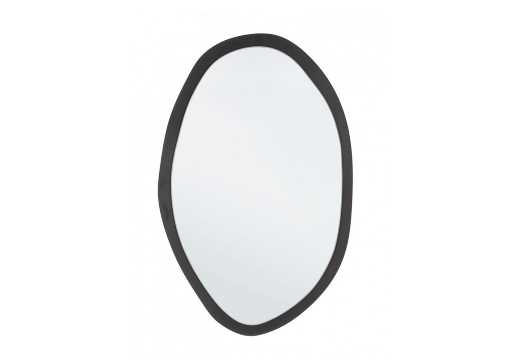 Oval Wall Mirror Black