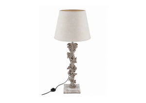 Vintage Carved Farmhouse Table Lamp
