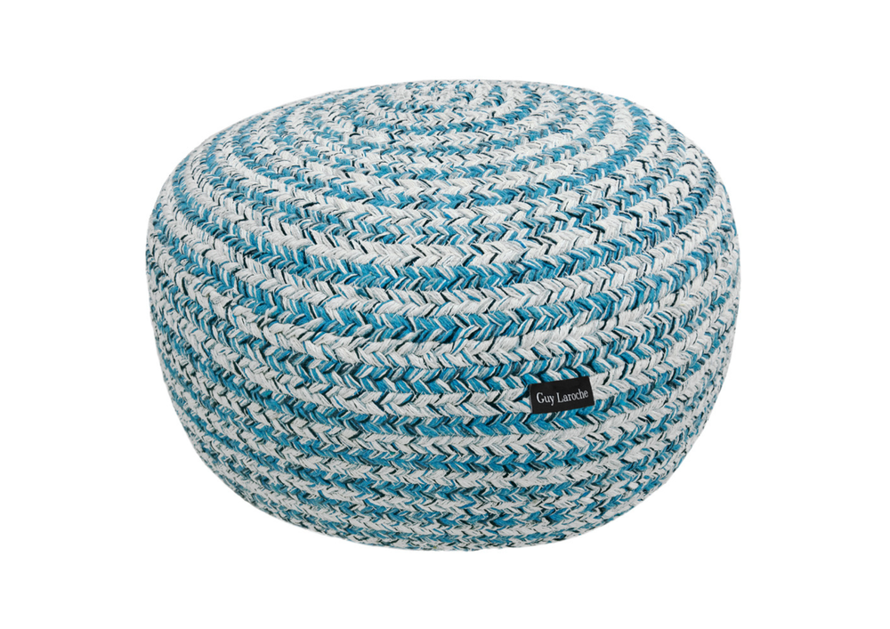 Guy Laroche Tonical Blue Ottoman Pouf