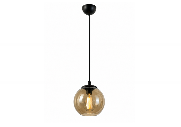Amber Globe Pendant Lamp