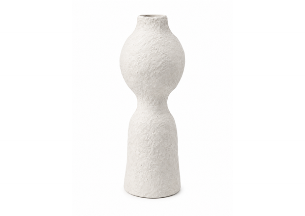 Textured White Decorative Vase