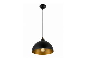 Black & Gold Dome Pendant Light