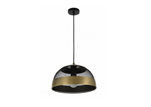 Industrial Black Mesh Pendant Light