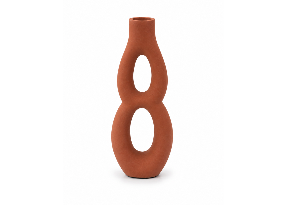 Terracotta Sculptural Vase