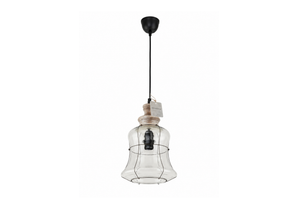 Rustic Glass Bell Pendant Lamp