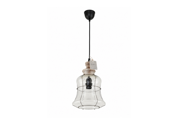 Rustic Glass Bell Pendant Lamp