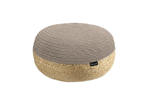 Guy Laroche Maya Taupe Ottoman Pouf