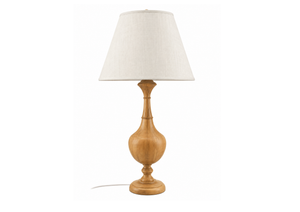 Classic Wood-Detailed Table Lamp