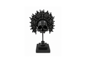Black Skull Decorative Sculpture