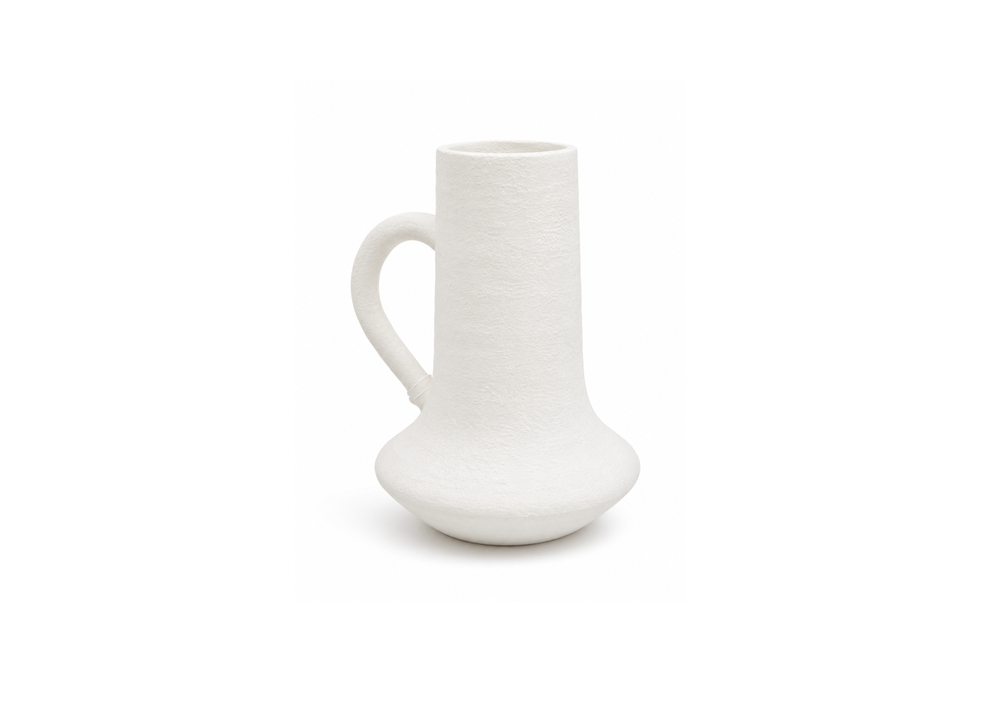 White Textured Decorative Vase