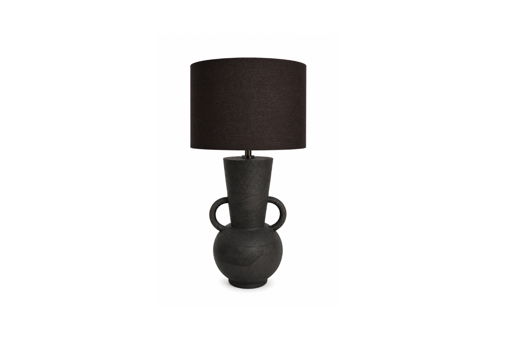 Charcoal Urn-Style Table Lamp