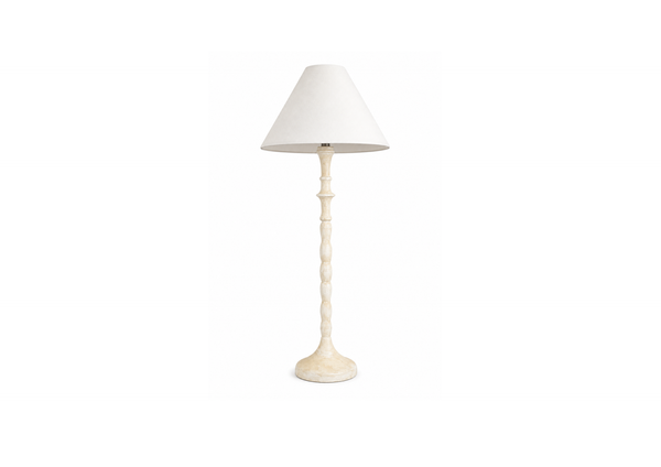 Elegant Distressed Ivory Table Lamp