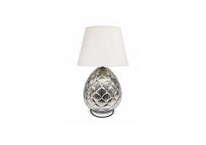 Elegant Chrome Scaled Table Lamp
