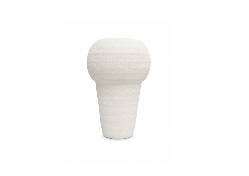 Textured White Decorative Vase