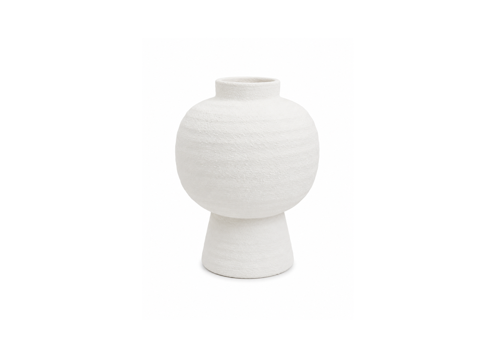 Elegant White Textured Vase